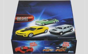 6 piece Licensed Die Cast Car Display